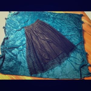 Polka dot tulle black skirt